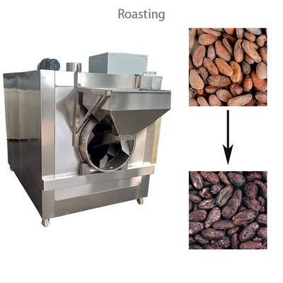 カカオ豆のロースター機械の皮をむく機械200kg Hを作るACPのココア粉