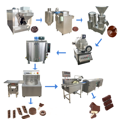 チョコレート機械機械類を処理する粉砕のココア チョコレートを禁止する500kg/H豆