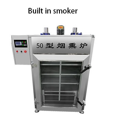 Sus304肉煙る機械50kgバッチ空気によって乾燥される魚の煙るオーブンの家