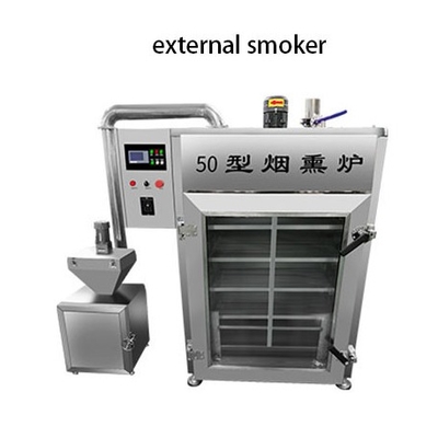 Sus304肉煙る機械50kgバッチ空気によって乾燥される魚の煙るオーブンの家
