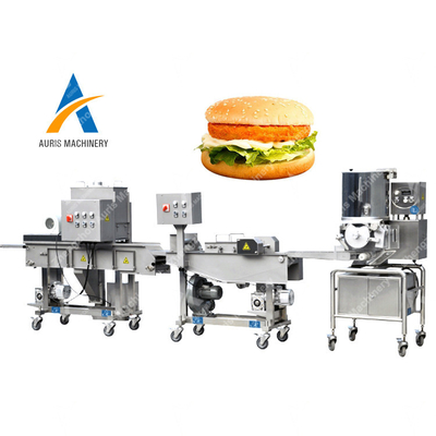小型ハンバーガー ハンバーグは機械を作っている自動肉カツレツのハンバーガー ハンバーグを機械で造る